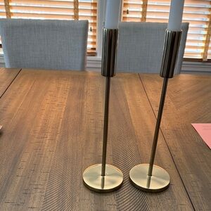 H&M Gold Candle Holders